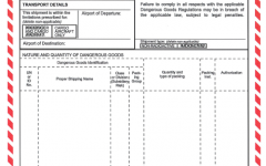 危險(xiǎn)品申報(bào)單(樣例)